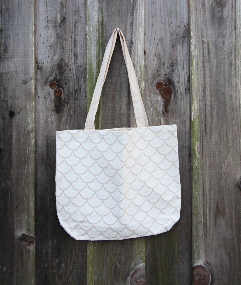 simple tote scales handprinted white