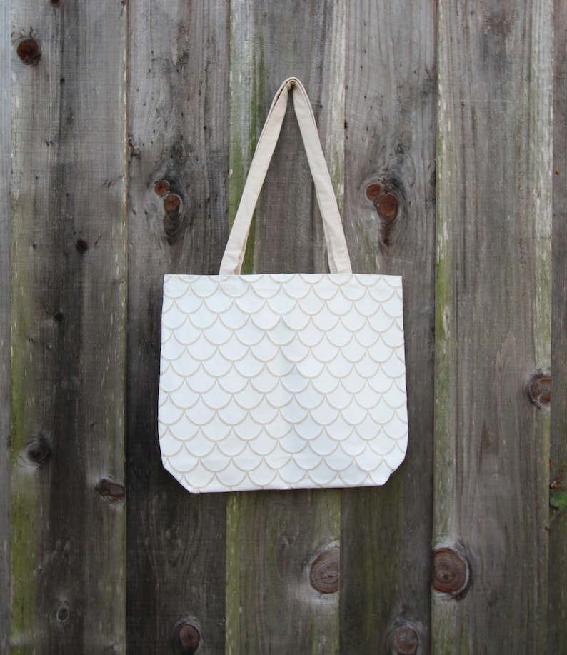 simple tote scales handprinted white