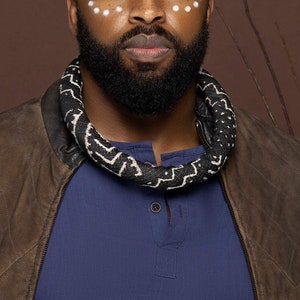 Men’s Mud Cloth Necklace | Himba | Black and Cream | African