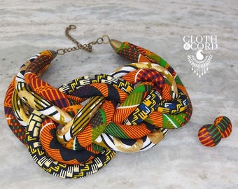 Kente Sailor Knot Necklace