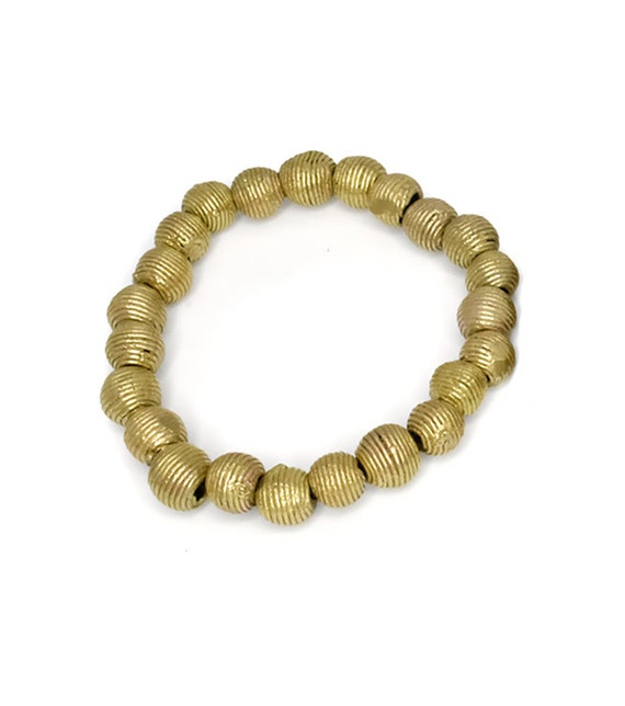 Ivory Coast African Brass Bead Bracelet Ghana Brass Bead Abidjan Brass