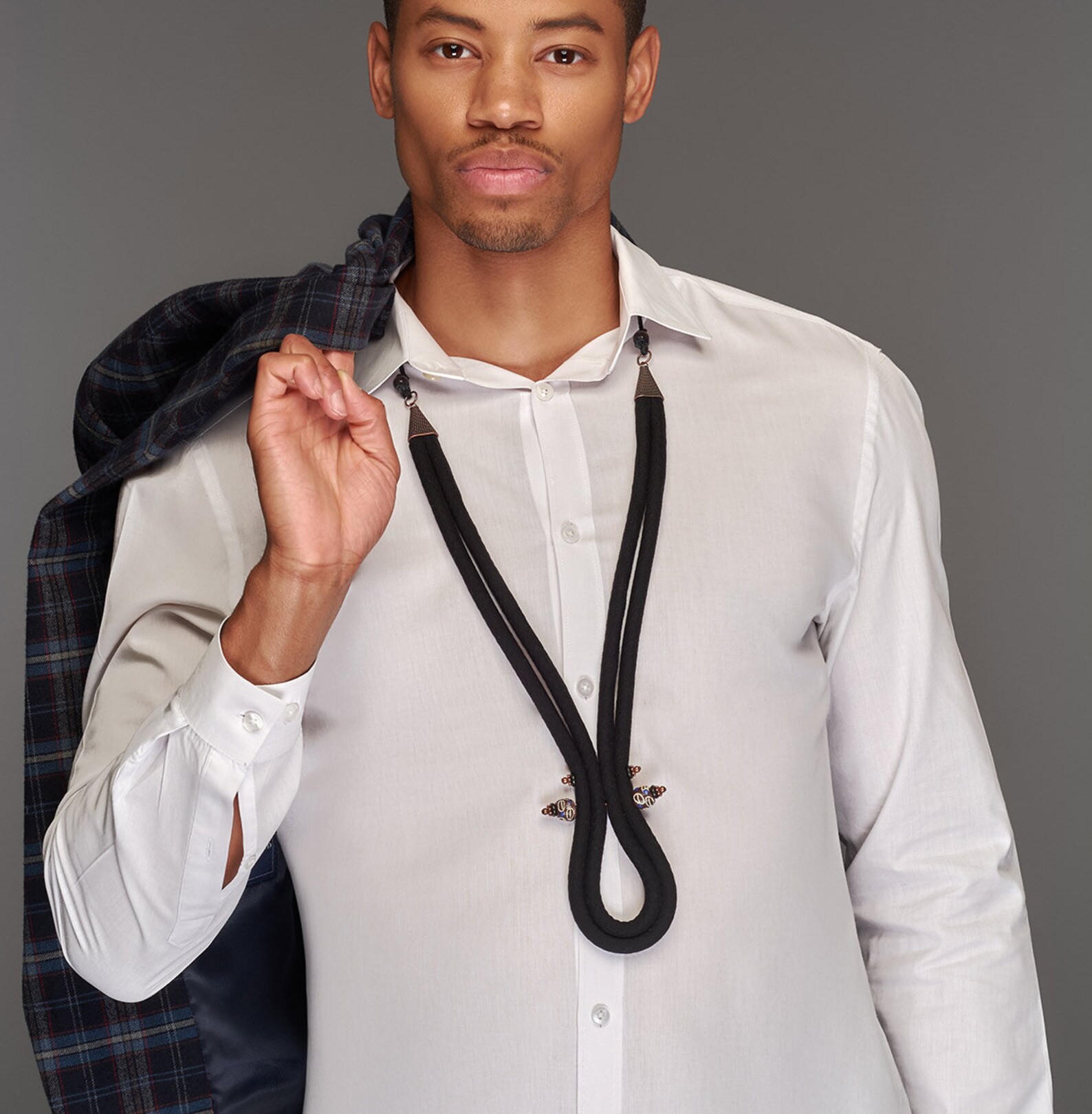 African Jewelry for Men Men's Black Necklace the Black Etsy