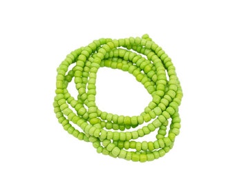 Yellow/Lime Waist Bead for Women | Waist Beads | Large Seed Beads | Afrocentric | Cloth & Cord