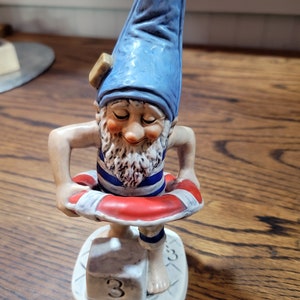 Vintage Porcelain Boy Goebel Company Mark the Gnome Swimmer Figurine Art Sculpture