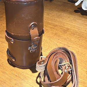 Vintage Leather Swiss Made Camera Lens Case
