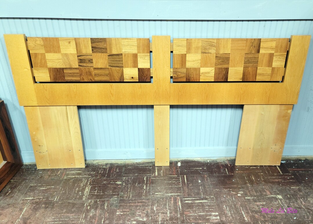SOLD Vintage Canadian Brutalist MCM King Headboard Etsy