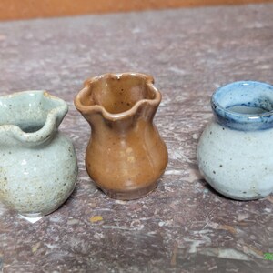 Japanese Vintage Ceramic Miniature Flower Vases