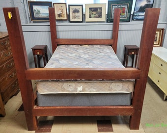 NOT FREE Shipping! See listing for details.* Rustic Heavy Frame Solid Wood Four Poster Bed Frame Full