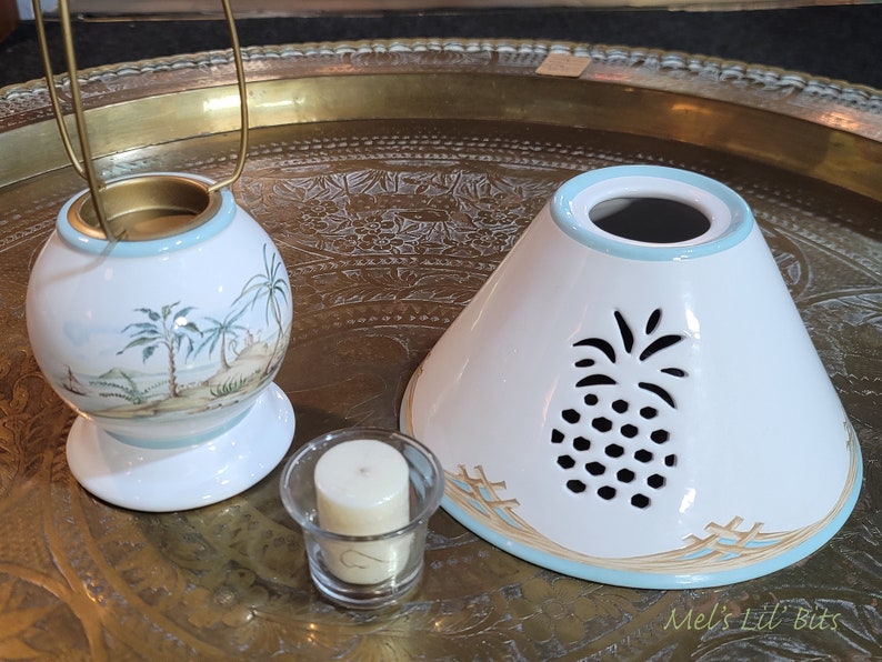 Lenox British Colonial Collection Pineapple Tea Light Candle Lamp Etsy