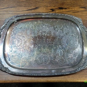 Vintage Heritage 1847 Rogers Bros IS Serving Tray Silver Plate #9496