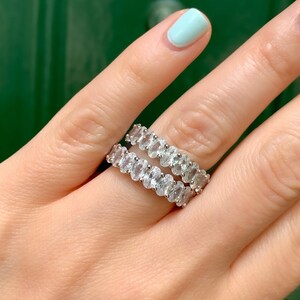 Oval Eternity Band, Diamond Eternity ring, oval eternity ring, wedding bridal ring, engagement ring, stacking promise anniversary ring, Cz