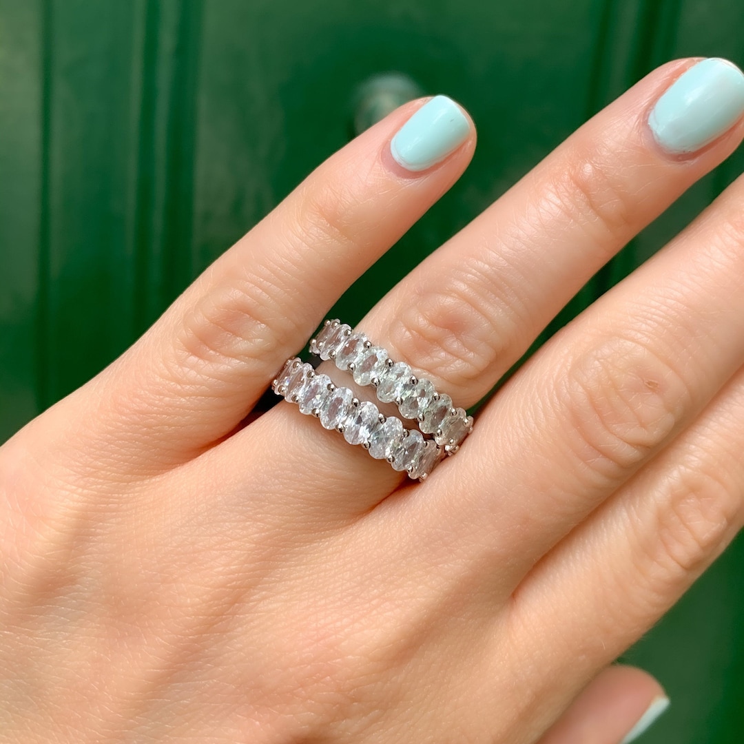 Oval Eternity Band, Diamond Eternity Ring, Oval Eternity Ring, Wedding