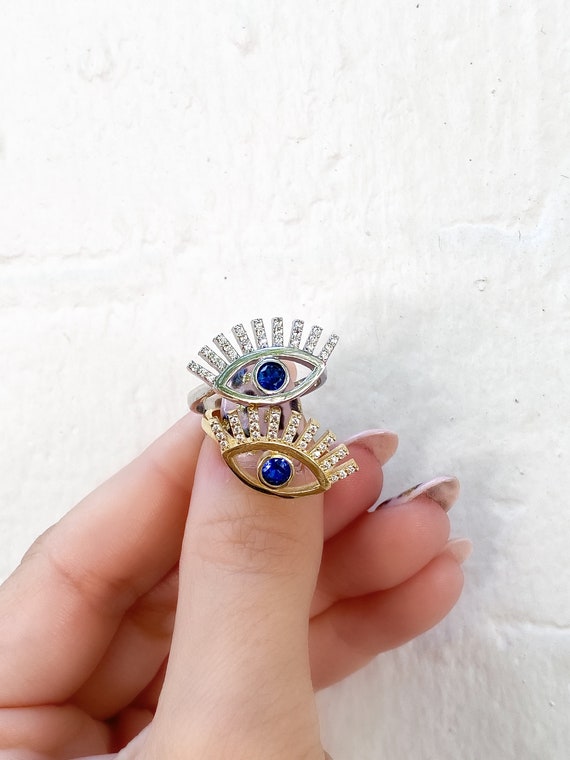 Evil Eye Ring Eye Ring Gold Evil Eye 