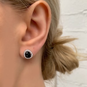 Onyx Earrings, Black Onyx Stud Earring, Gemstone Stud Earrings, Gemstone Dainty Everyday Earrings, Boho Jewelry Earrings, Onyx Jewelry, Gift