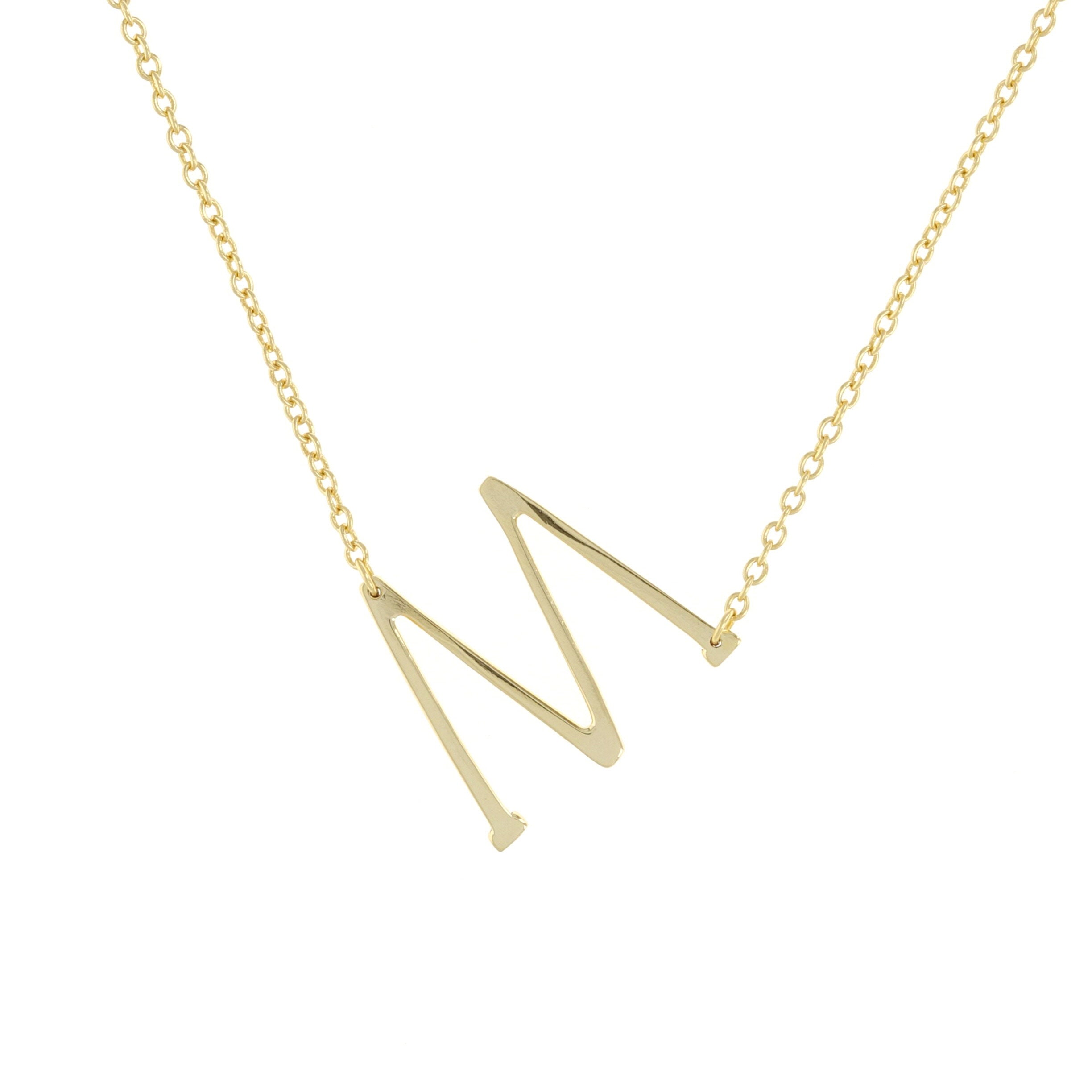 M sideways necklace Clearance