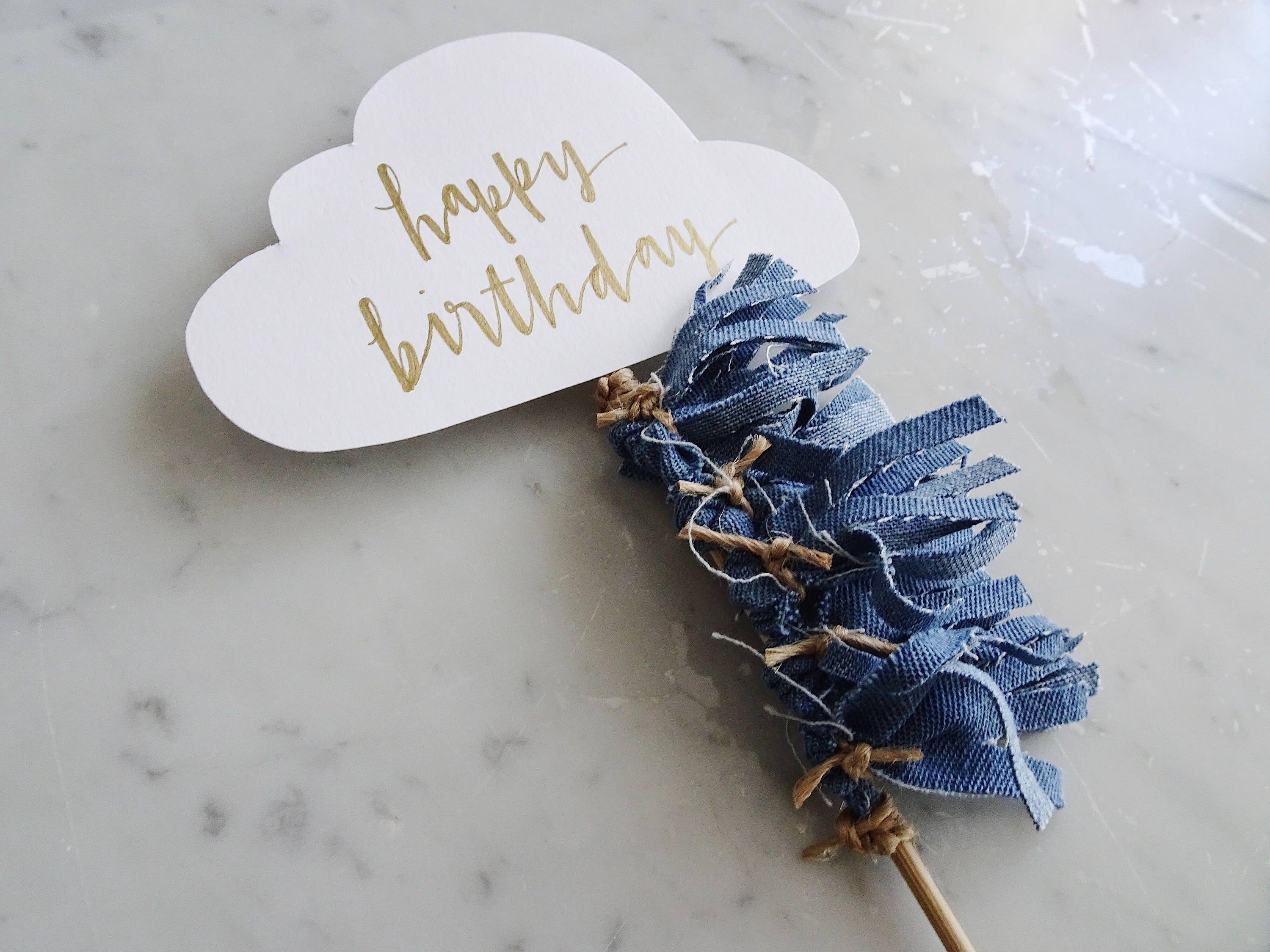 Cloud Cake Topper / Gold Modern Calligraphy / Custom Hand Lettered