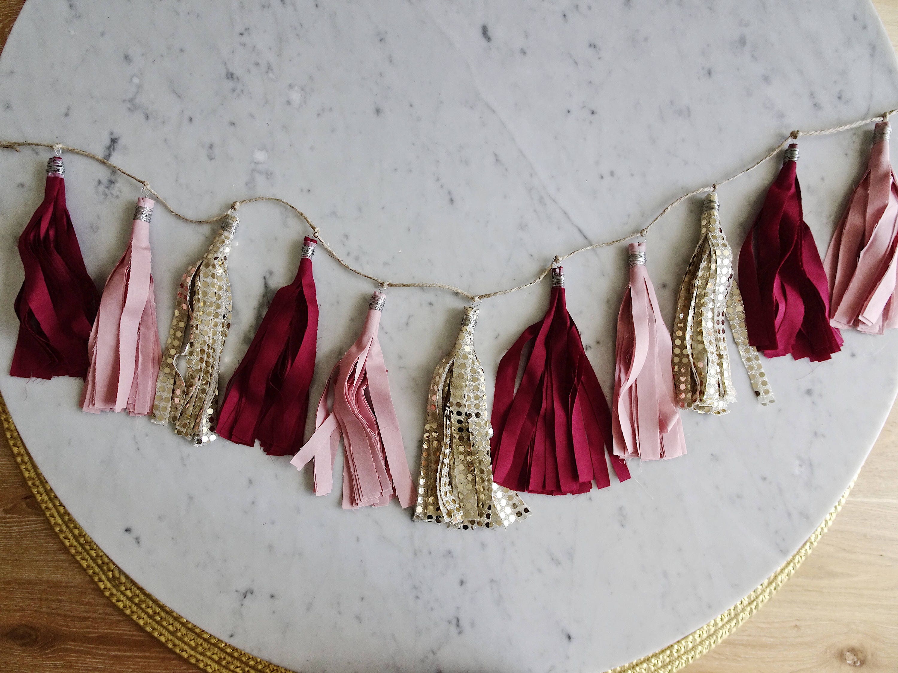 Create Your Own Rose Gold & Pink Tassel Garland