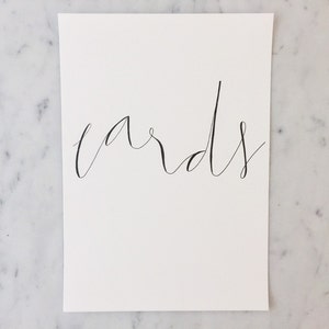Aangepaste A4 Hand getekend moderne belettering teken / kaarten / Guest Book Sign / Moderne Kalligrafie / Wedding Outdoor Bruidsevenement /