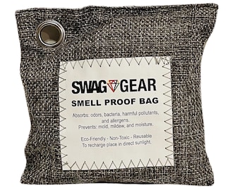 SWAG GEAR Smell Proof Bag - Natural Air purifier - perfect for closets, cars, and stash boxes.  Chemical free, unscented, odor eliminator!