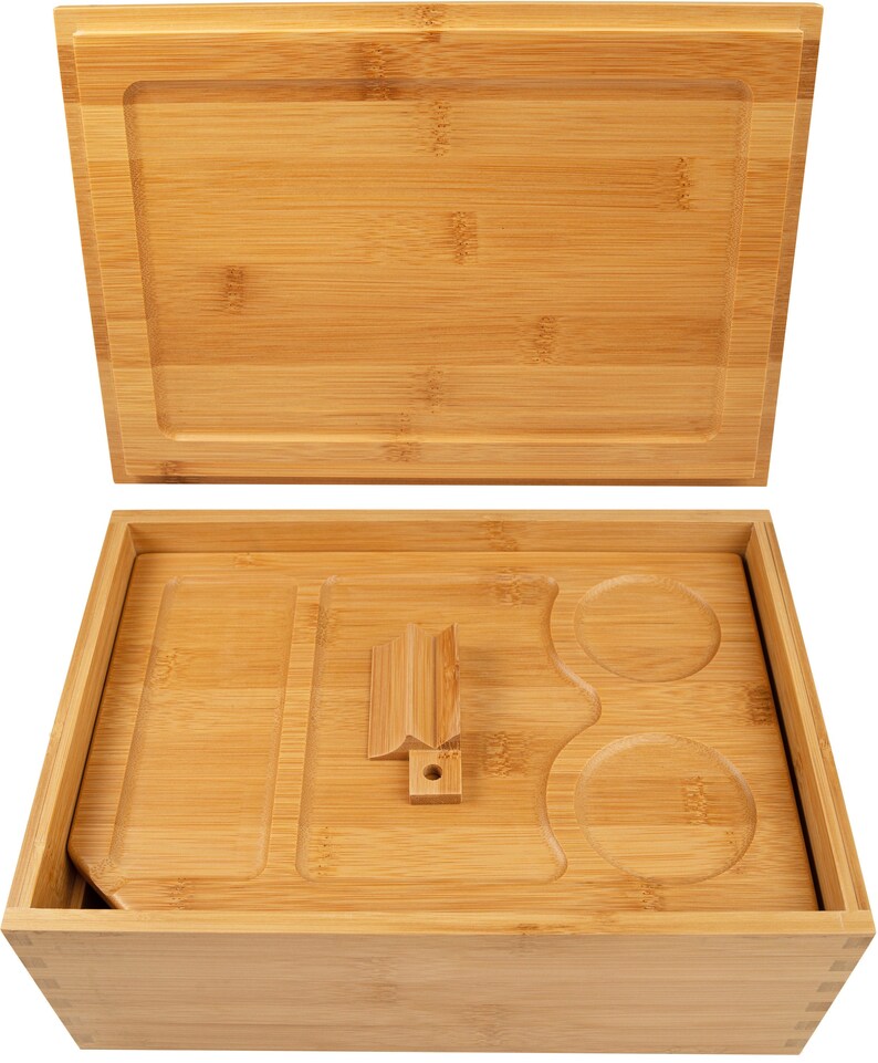 Wooden Stash Box with Rolling Tray Stash Box with Wood Etsy