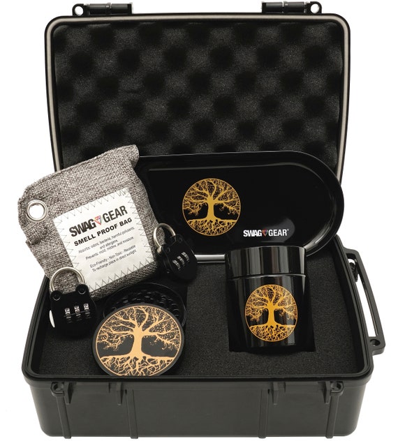 Natural Wood Storage Decorative Box With Airtight Storage Jars - Wood Stash Box And Stash Box Price - View #4