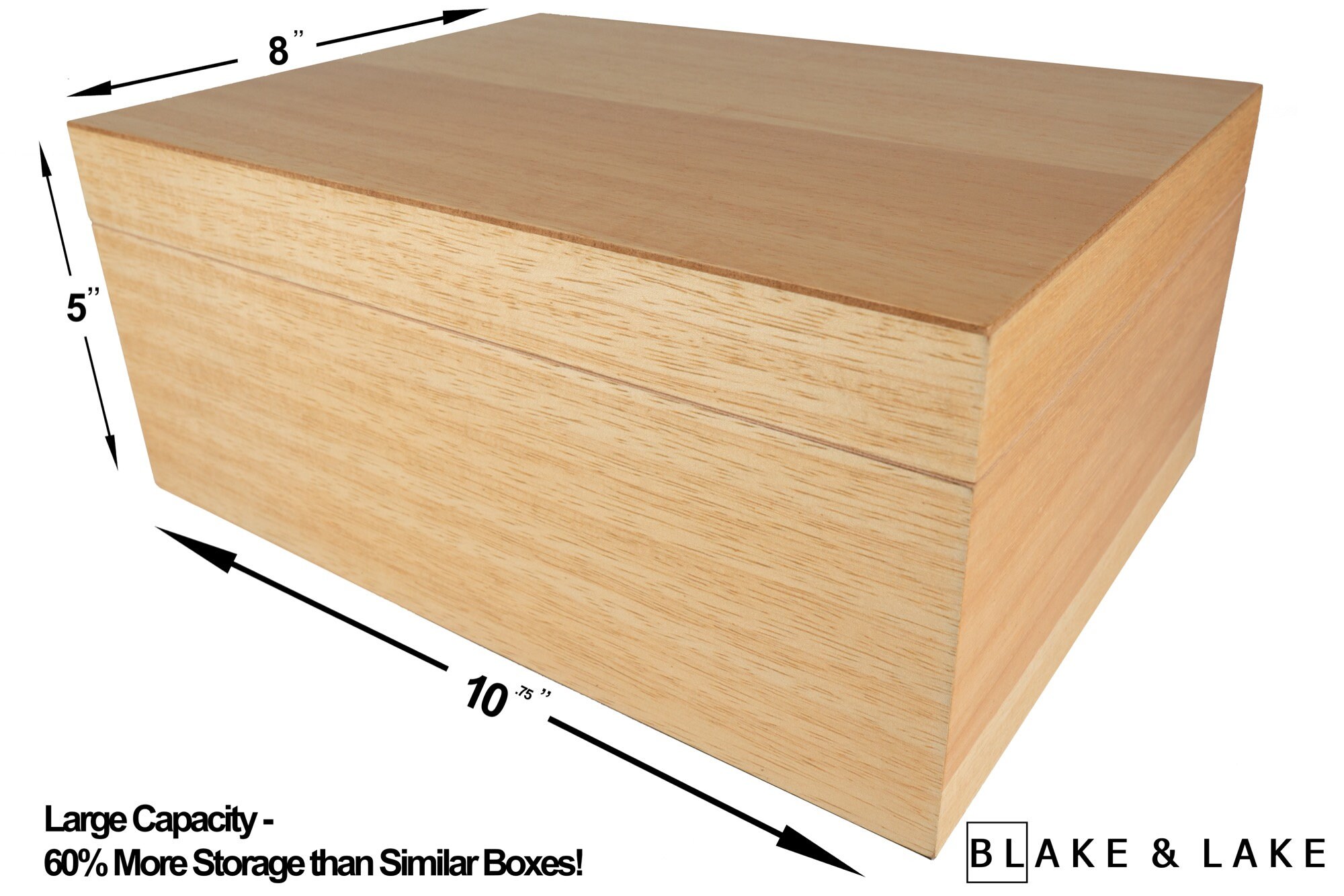 Large Wooden Box with Hinged Lid Wood Storage Box with Lid Etsy