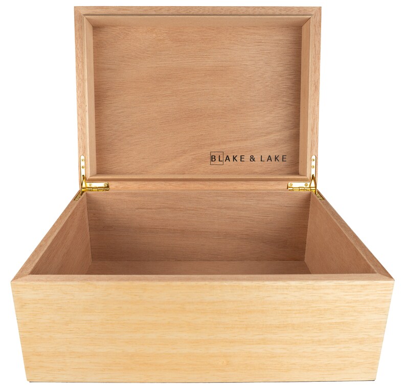 Large Wooden Box With Hinged Lid Wood Storage Box With Lid Etsy Australia