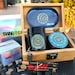 Blue Mandala Stash Box Combo - Large 4 Part Grinder Mandala Stash Jar and Rolling Tray - Locking stash Box Kit - Wooden Stash Boxes