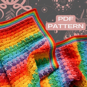 Crochet Pattern - Weeping Rainbows Blanket