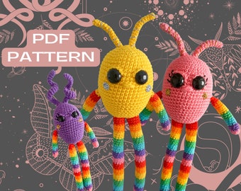 Amigurumi Pattern: Rainbow Snuggle Bugs