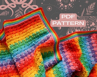 Crochet Pattern - Weeping Rainbows Blanket