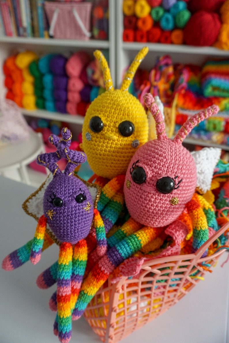 Amigurumi Pattern: Rainbow Snuggle Bugs image 4