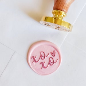 Tampon en cire XOXO - Tampon bisous Câlins et bisous Tampon en cire pour l'Aïd, papier cadeau pour l'Aïd, kit d'emballage cadeau pour l'Aïd