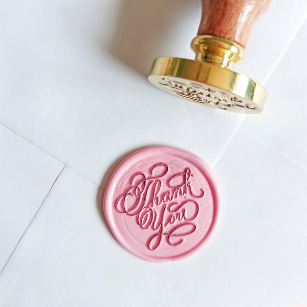 Thank You Wax Seal Stamp - Stamp Sealing Thanks Wedding Newlyweds Gift Wrapping Graduation Desi Wedding Stamps Cards