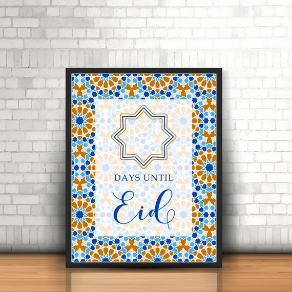 Affiche du compte à rebours du Ramadan - Calendrier de décoration - Eid  Mubarak 