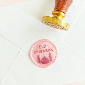 Eid Wax Seal Stamp Ramadan Stamp Sealing Salaam Mosque Duas Wax Seal Stamp Eid Gift Wrapping Paper Eid Gift Wrap Kit Eid Mubarak Happy Eid image 4