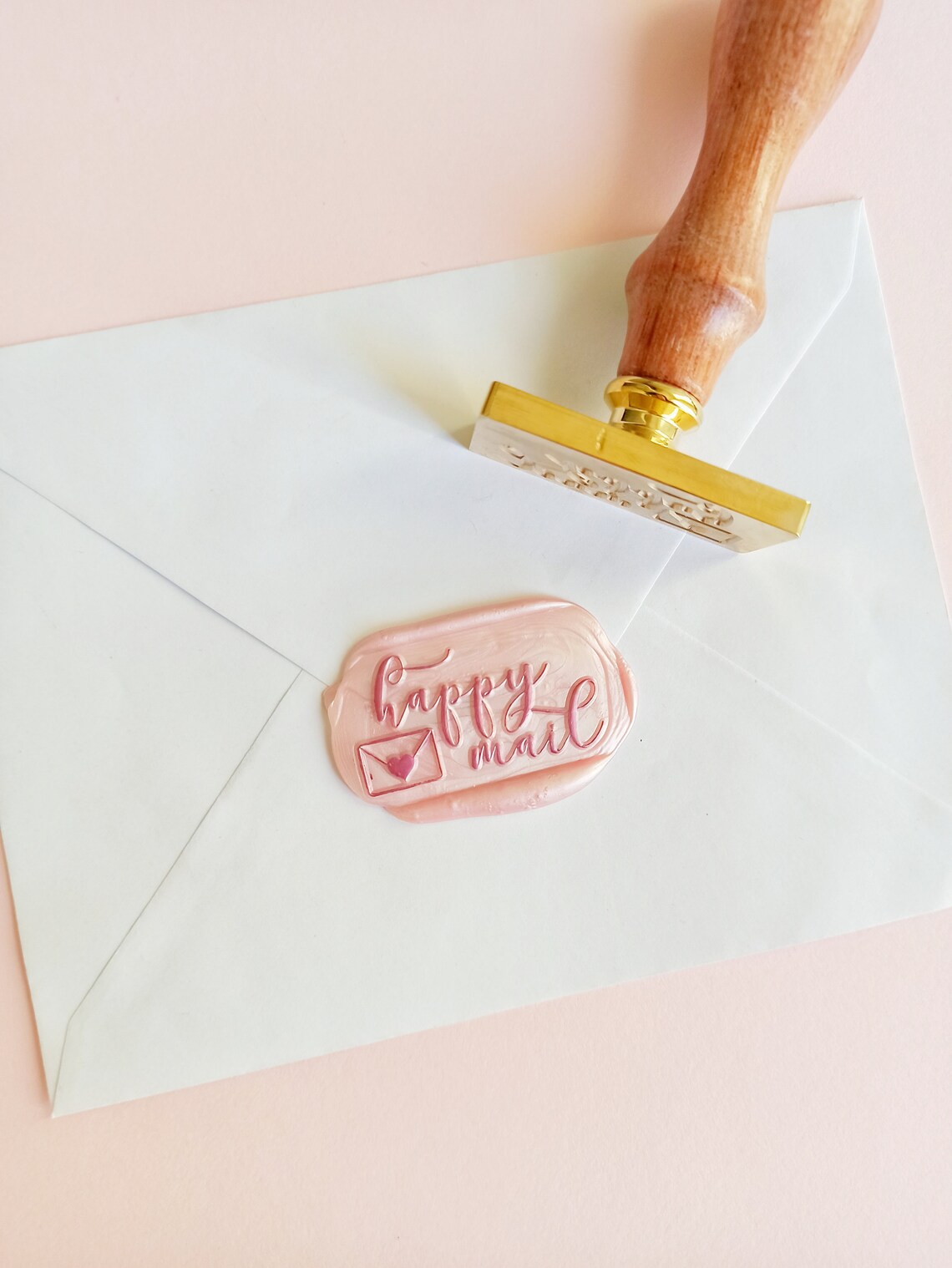 Happy Mail Wax Seal Stamp Stamp Sealing Envelope Wax Seal Etsy