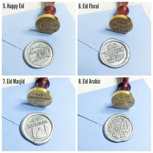 Eid Wax Seal Stamp Ramadan Stamp Sealing Salaam Mosque Duas Wax Seal Stamp Eid Gift Wrapping Paper Eid Gift Wrap Kit Eid Mubarak Happy Eid image 7