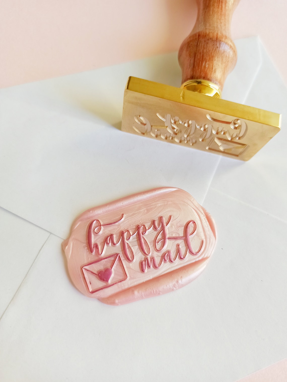Happy Mail Wax Seal Stamp Stamp Sealing Envelope Wax Seal Etsy