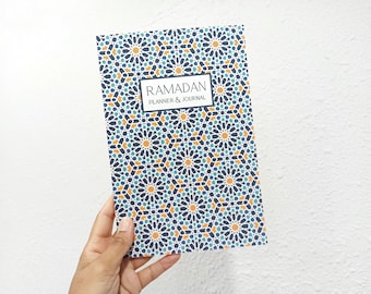 Ramadan Planner & Journal - 30 Daily Planner for Ramadan - 6x9 inches - 80 pgs - for Teens + Adults - Quran Tracker, Meal Prep, Duas (BLUE)