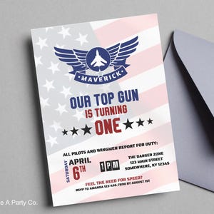 Fighter Pilot Maverick Invitation Template - Printable Birthday Party Invite- 3 options for the price of 1 -  PERSONALIZED DOWNLOAD