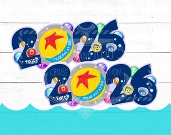 Cruise Year Pixar Day at Sea 2026 - Disney Cruise Door Magnet - Disney Fantasy