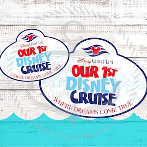 Our First Cruise Tag - Disney Cruise Door Magnet - Dream - Fantasy - Magic - Wish - Treasure - Wonder