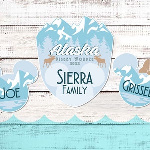 Alaska Family Cruise Bundle - Personalized - Disney Cruise Door Magnet - Alaskan Cruise - Wonder