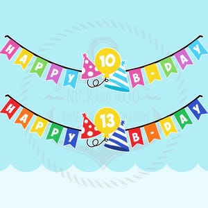 Birthday Banner Personalized - Balloons - Celebration - 1st Birthday - Happy Birthday - Cruise Door Magnet