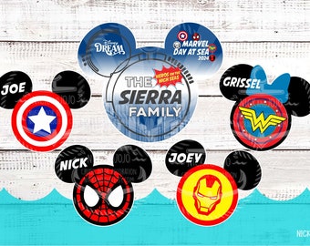 2024 Marvel Day at Sea - Disney Dream - Disney Cruise Magnets