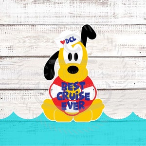 Best Cruise Ever - Sailor Pluto - Disney Cruise Door Magnet - Our Fist Cruise - Fish Extender