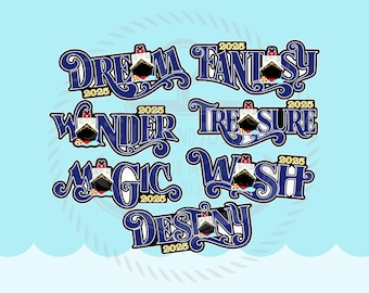 Cruise Year Ship Name Magnet 2025 - Disney Cruise Door Magnet - Ship Year