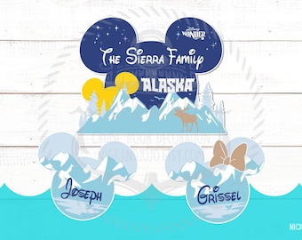 Alaska Cruise Family Bundle - Personalized - Disney Cruise Door Magnet - Alaskan Cruise - Wonder