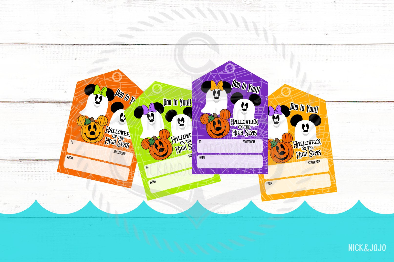 Fish Extender Tags - Halloween on the High Seas - Digital Download - FE Gifts - Pixie Dust